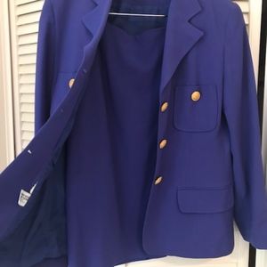 Attractive Purple Suit with Gold Buttons